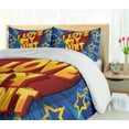 thumbnail image 5 of Ambesonne I Love My Aunt Duvet Cover Set, Vibrant Comic Style, 2-Calking, Sky Blue Multicolor, 5 of 7