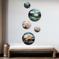 thumbnail image 2 of Designart "Reflecting Opulent Lotus" Lotus Round Wall Art Set Of 5 - Beige Traditional For Bedroom Wall Art Set, 2 of 6