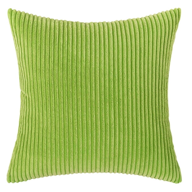 Fundas de cojín decorativas Boho Fall Cojín cuadrado de pana a rayas para sofá, cama o sillón de salón 18 x 18 pulgadas (16 estilos, 45 x 45 cm)
