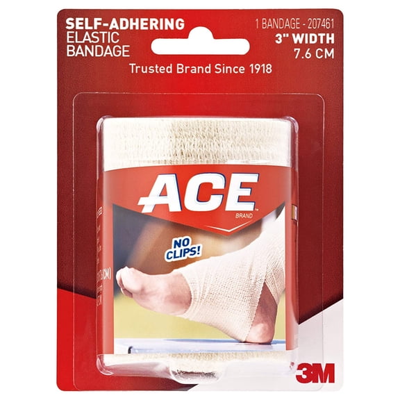 3M ACE Elastic Bandage Beige NonSterile 3 Inch Width X 5-3/10 Foot 72 Ct