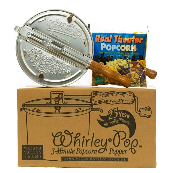 Kit Popper Original Whirley-Pop - Engrenages en Nylon - Argent - 1 Kit Popping Tout Compris de Théâtre Réel