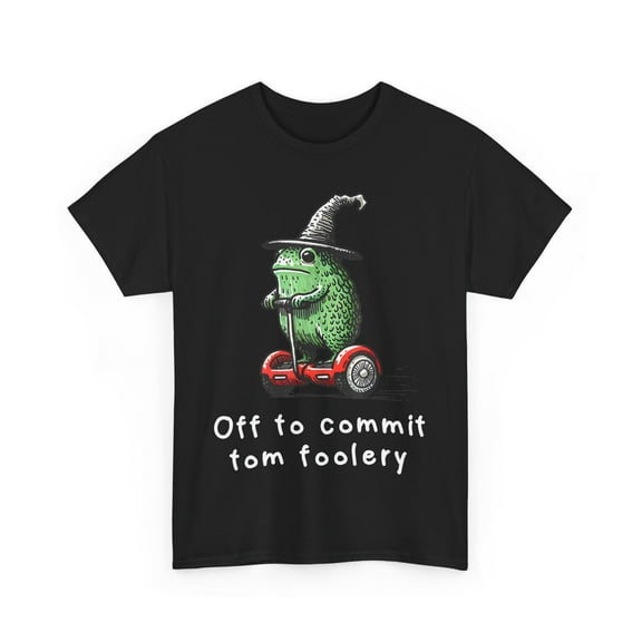 Whimsical Frog Wizard Off to Commit Tom Foolery Frog Meme T-Shirt