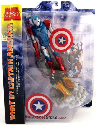 CAPTAIN AMERICA" ACTION FIGURE MARVEL SELECT COLLECTORS EDITION "WHAT IF 