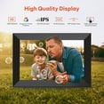 thumbnail image 4 of Frameo 10.1 Inch WiFi Digital Picture Frame, 1280x800 HD IPS Touch Screen Photo Frame Electronic, 32GB Memory, Auto-Rotate, Wall Mountable, Share Photos/Videos Instantly via Frameo App from Anywhere, 4 of 13