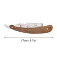 thumbnail image 2 of Graflsoa Classic Folding Manual Razor for Men - Stainless Steel Shaving Tool with Wood Texture Handle, Silver (Blade Not Included), 2 of 6