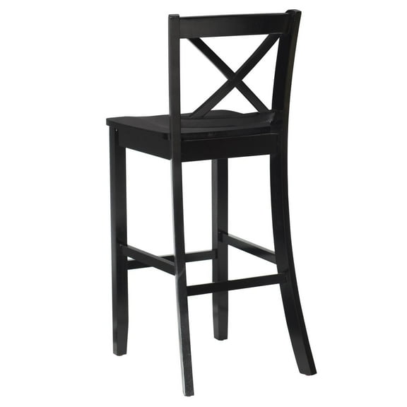 Renaissance X Back Counter Stool - Kitchen Bar Stool with Back - Tall Stool - Black - Durable Design