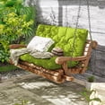 thumbnail image 6 of Kimunuk Outdoor Porch Swing Cushion, 47" X 40" X 5" Waterproof Bench Chair Replacement Cushion with 6 Ties for Patio, Grass Green, 6 of 7