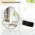 thumbnail image 2 of Gymax 22'' x 30.5'' Irregular Shaped Stylish Wall Mounted Mirror w/ Premium Back Board, 2 of 9