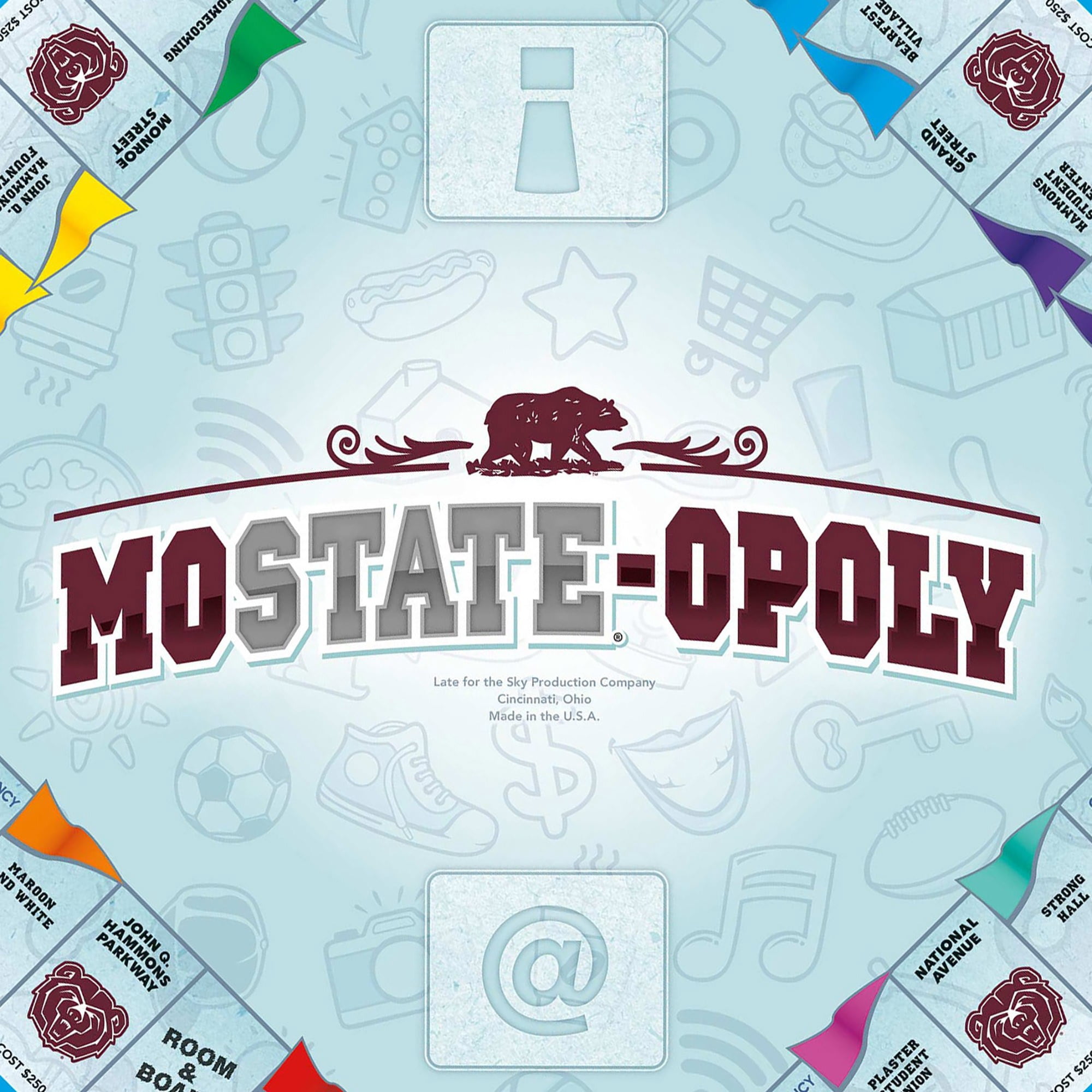 Late For The Sky: Mo State-Opoly - Missouri State University Themed Family Board Game, Opoly-Style, Traditional Play Or 1 Hr, Ages 8+, 2-6 Players