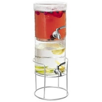 Stacking Beverage Dispensers - 2 Gallon Glass Drink Dispenser with Stainless Steel Spigot & Stand - Iced Tea, Lemonade, Sangria, Water - Party & Holiday Serving