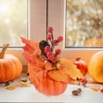 thumbnail image 6 of LOWLHOME Realistic Fake Pumpkins For Flower Arrangement, Sunflower Maple Leaf Berries Faux Pumpkin, Halloween Thanksgiving Fall Table Decorations (7.5in, Style E), 6 of 6