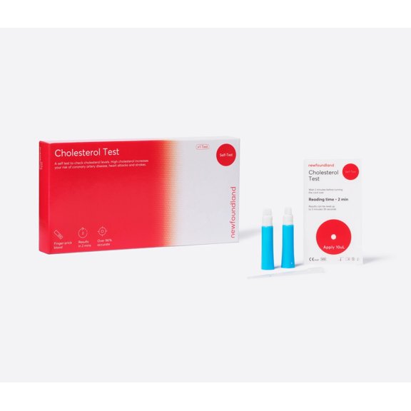 NEW TO USA - MULTI - AWARD WINNING Newfoundland Diagnostics FDA Approved Cholestrol At-Home Testing Kit - 2 Tests per Box