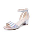 thumbnail image 1 of Sandalias para Niñas DREAM PAIRS KKUMHS2505 Plateadas Metálicas con Tacón de 4 cm, 1 of 6