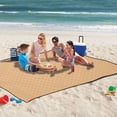 thumbnail image 5 of Extra Large Picnic Beach Blanket Waterproof Sand Proof Portable Outdoor Mat Pale Orange 80x118, 5 of 9