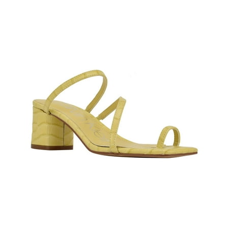 

Calvin Klein Womens Belma Faux Leather Strappy Block Heel