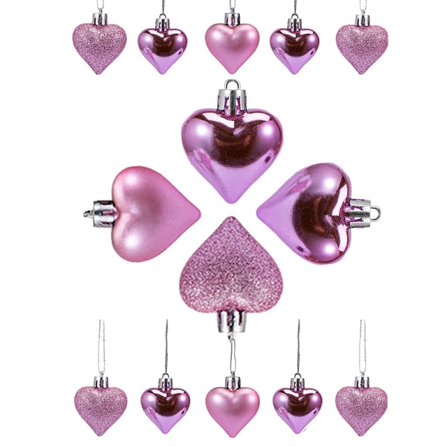 36 Pcs Décorations de la Saint-Valentin - Ornements en Forme de Cœur, Romantiques, Robustes et Réutilisables, Parfaits pour la Saint-Valentin Décoration Maison