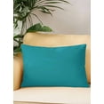 thumbnail image 2 of 1 Pack Outdoor Throw Pillow, Teal Waterproof Pillow with Insert Included, Turquoise Pure Teal Decorative Accent Cushion Lumbar Pillows for Patio Porch, 12 x 20 In, 2 of 8