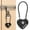 Black, variant on Combination Lock for Gym Locker, Heart Shaped Padlock, Red