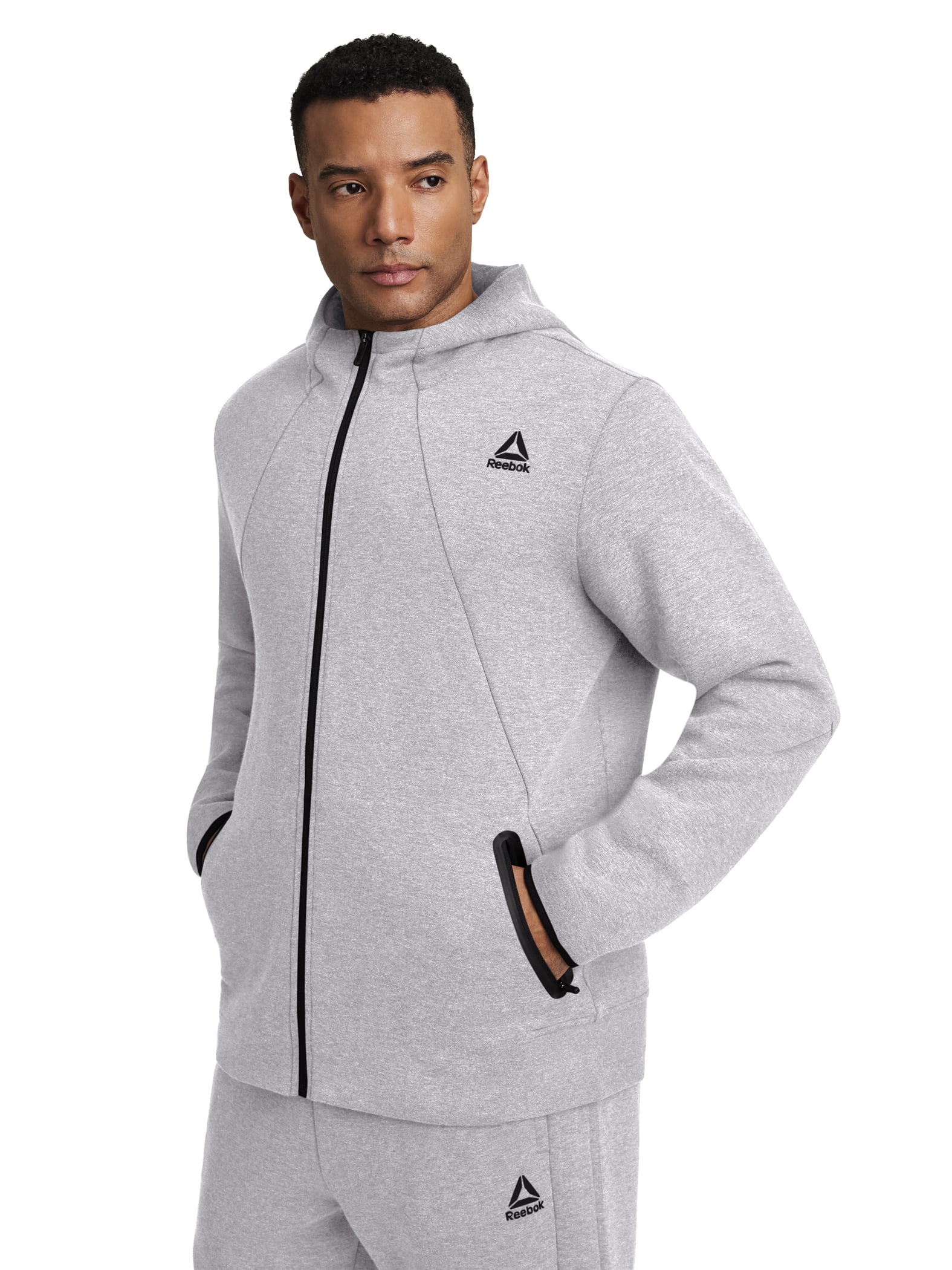 Reebok Mens and Big Mens Momentum Full Zip Hoodie, Sizes XS-5XL
