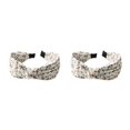 thumbnail image 1 of Qarigey Diadema Estampado floral Bandas para el cabello Diademas flexibles Sombreros Blanco Type2 NO2, 1 of 6