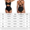 thumbnail image 3 of Traje De Baño De Una Pieza Traje de baño de una pieza Push Up para mujer Traje de baño de patchwork de color en contraste (XXL negro) Tmvgtek Para Estrenar, 3 of 9