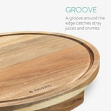 Navaris Corner Countertop Cutting Board - 12.6" x 16.5" Acacia Wood ...