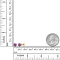 thumbnail image 6 of Gem Stone King 18K Yellow Gold Plated Silver Fancy Purple Zirconia Stud Earrings for Women Men (1.68 Cttw, Gemstone Birthstone, Round 6MM), 6 of 6