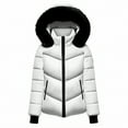 thumbnail image 5 of Zedker Women's Winter Coat Lightweight Puffer Jacket Winter Clothing For Women with Removable Hood White XXXL, 5 of 7