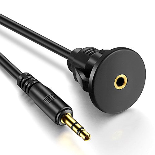 3.5Mm Male To Female Car Truck Dashboard Waterproof Flush Mount 1//8/" AUX 3 Feet