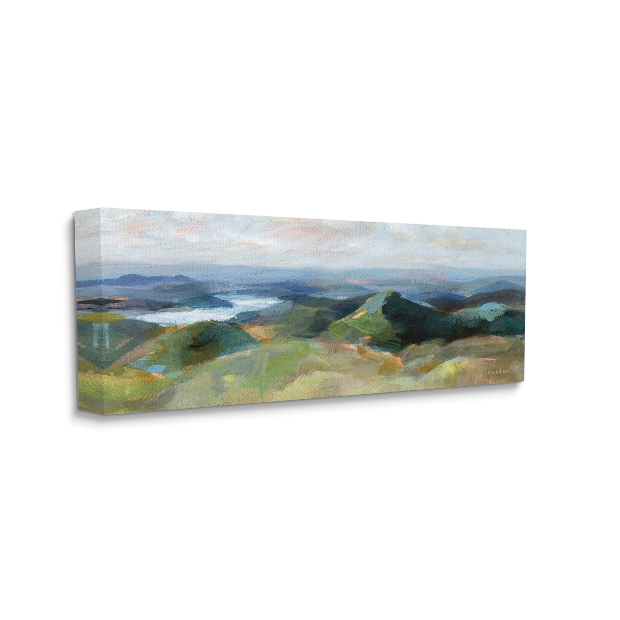 Stupell Industries Vivid Abstract Aerial View Mountain Top Hills Painting Gallery Wrapped Canvas Print Wall Art, Design by Danhui Nai