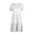 thumbnail image 5 of Diufon Womens Plus Size Dresses Solid Color Dress Round Neck Short Sleeve Midi Dress with Pockets, 5 of 6