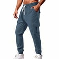 thumbnail image 3 of WAVSUF Men's Athletic Cargo Pants, Straight Leg Multi Pockets Loose Fit Fall Sports Comfort Pants Size S-3XL, 3 of 8