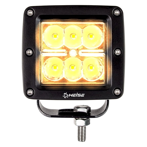 Heise HE-CL3SA 3" 6 LED Amber Cube Spot Light