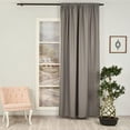 thumbnail image 2 of 3S Brother's Home Decorative Light Grey Curtains 100" Wide Extra Long Luxury Colors Linen Look Custom Made 5-25 Feet Made in Turkey Hang Back Tab & Rod Pocket Single Panel Home Décor (100"Wx240"L), 2 of 6