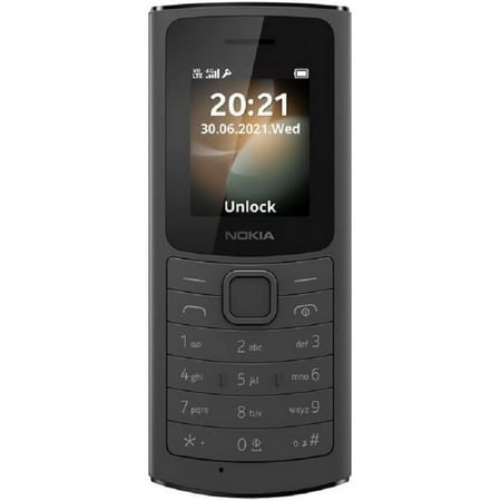 Nokia 110 4G , GSM Unlocked Mobile Phone , Volte , Black , International Version , Not AT&T/Cricket/Verizon Compatible