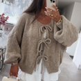thumbnail image 6 of Pyhlmscde Women's Round Neck Long Sleeve Cardigan Tops, Womens Tops, Cardigan Sweaters for Women, Sweaters for Women, 6 of 6