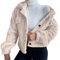 thumbnail image 3 of Vedolay Parkas for Women Cardigan Coat Drape Open Front High Low Hem Coat 2023 Beige,M, 3 of 5