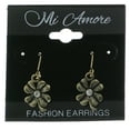 thumbnail image 2 of Mi Amore Crystal Accents Clover Dangle-Earrings Gold-Tone, 2 of 2