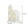 thumbnail image 3 of YOHAVEN Christmas Miniature Porcelain Village LED Houses Tabletop Figurines Holiday Home Office Fireplace Mantle Xmas Decor Collectible Gifts, 3 of 8