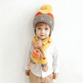 thumbnail image 4 of Baby Kids Winter Warm Hats, Infant Toddler Children Pom Pom Beanie Knit Cap Girls Boys-2 piece, 4 of 5