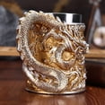 thumbnail image 7 of Jiibva 600ML Vintage Dragon Beer Tankard 304 Stainless Steel Medieval Beer Stein Cup Resin Coffee Beer Mug for Party Bar, 7 of 7
