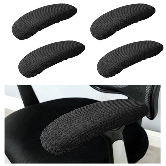  2Pairs Office Chair Arm Armrest Covers Stretchable Slipcover Protector Sleeve for 11-15.7 Inch iin Length Desk /Computer Chair /Rotating Office Seat Hand Rest Protector(Black)