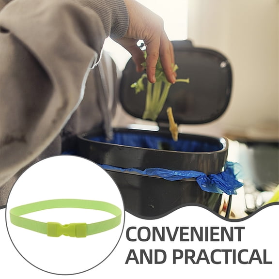 ETHZZLE 5-Pack Reusable Elastic Trash Bag Fasteners for Secure Waste Bin Attachment and Easy Garbage Disposal