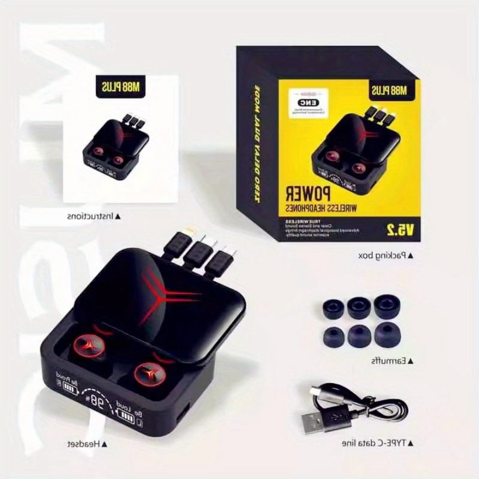 Bluetooth Headphones, Wireless Sports Earbuds, Bluetooth Wireless Earbuds with Stereo, Bluetooth Earbuds with Subwoofer, Running Earbuds, Bluetooth Headset Microphone, Birthday Gifts, Holiday Gifts