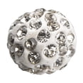 thumbnail image 5 of Abbracc 100 Pcs Perles Rondes en Argile Creuse avec Strass Cristal Pavé Disco 8mm, 5 of 5