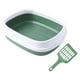 thumbnail image 1 of Caja de arena semiabierta, orinal portátil desmontable con inodoro para gatos Verde, 1 of 9