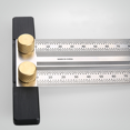 thumbnail image 2 of High-precision Scale Ruler T-type Hole Ruler Stainless Woodworking Scribing Mark Line Gauge Carpenter Measuring Tool, 2 of 8