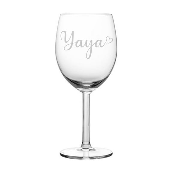 Wine Glass Goblet Gift Yaya with Heart (10 oz)