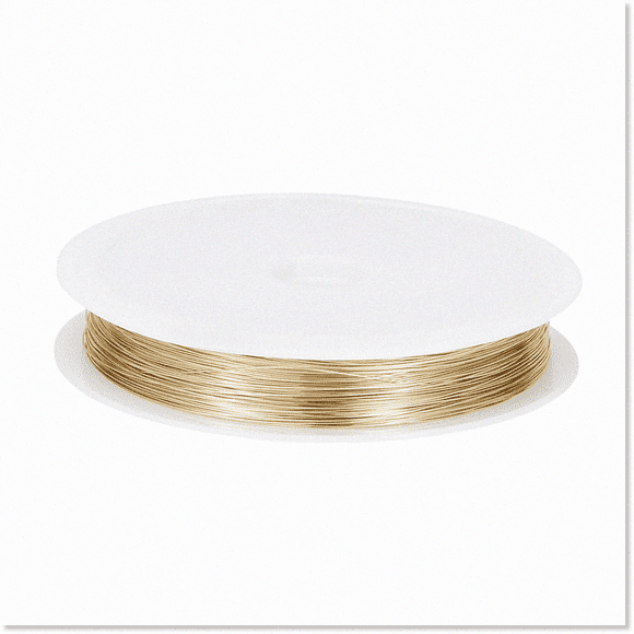 High-Quality 28 Gauge Bead String Wire - 54.6 Yards/50M - 14K Gold Plated Copper Wire - Tarnish Resistant - Bendable Metal