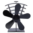 thumbnail image 1 of Ventilador de estufa de calor de 5 aspas, 1500RPM, poco ruido, resistente a altas temperaturas para chimenea de leña y carbón, 1 of 14
